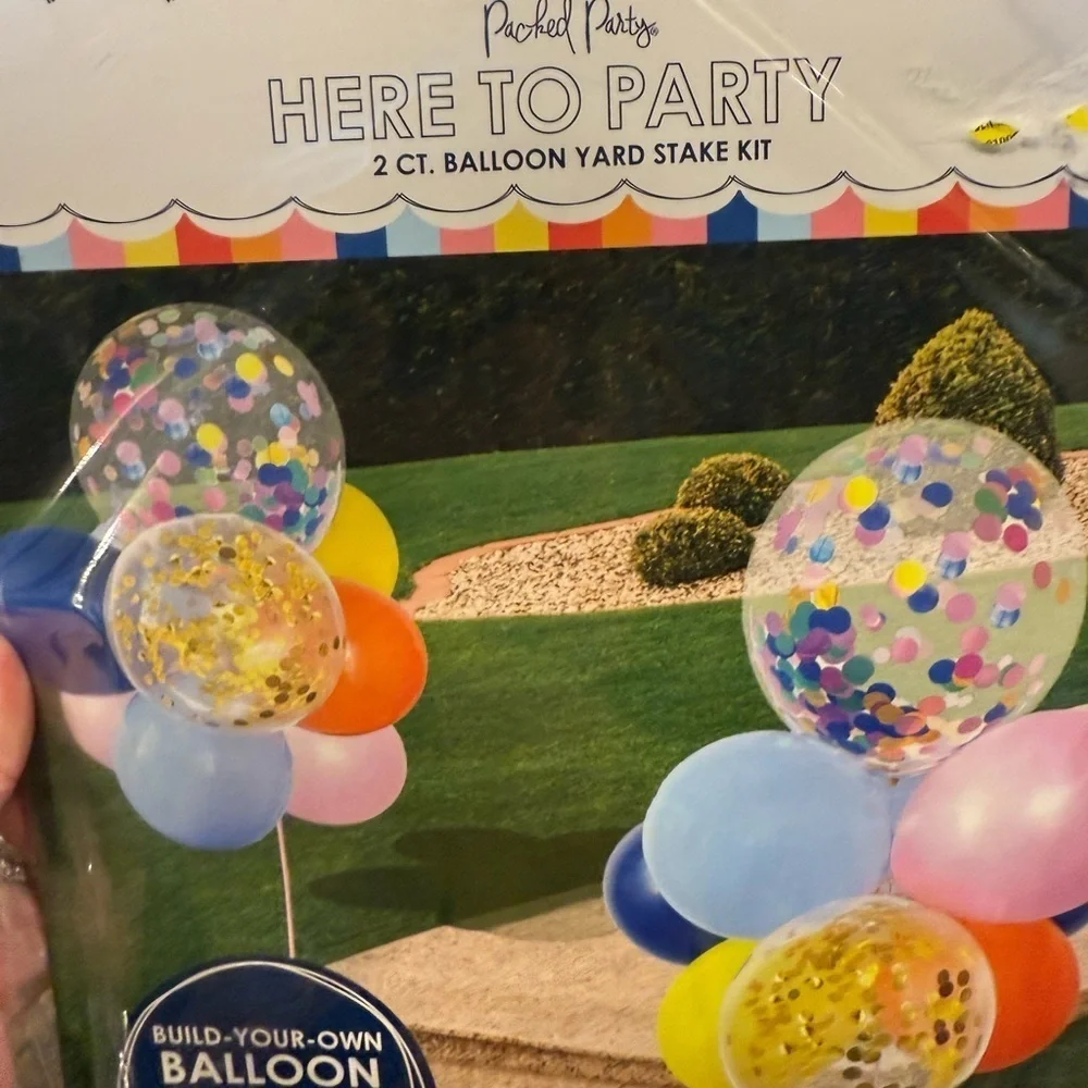 Party Balloon Yard Stakes by Party City 2 packages Brand New